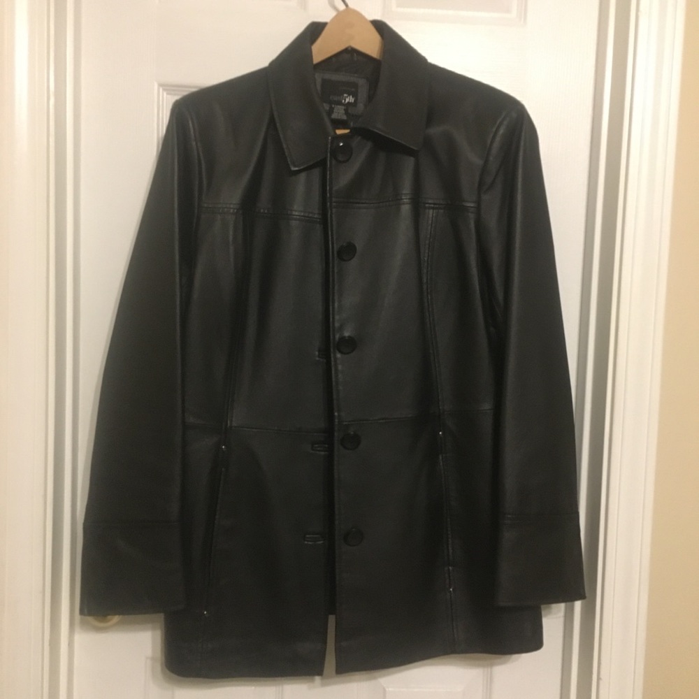 EAST 5th Vintage Black Leather Jacket Size XLarge